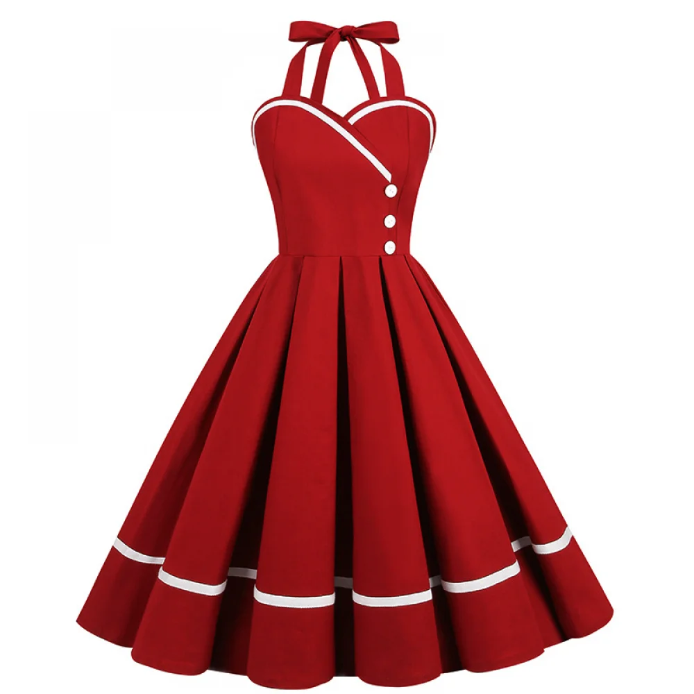 Halloween  50s 60s 80s Retro D - Vintage Fashion Dresses 评论和价格