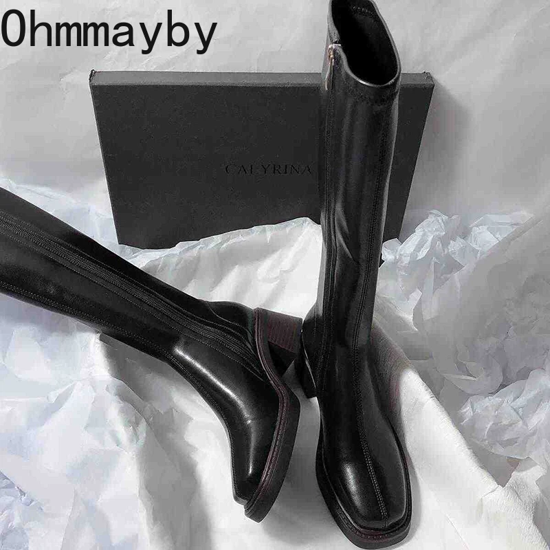 Vintage Thick Heel Women Knee  - Vintage Fashion Online 评论和价格