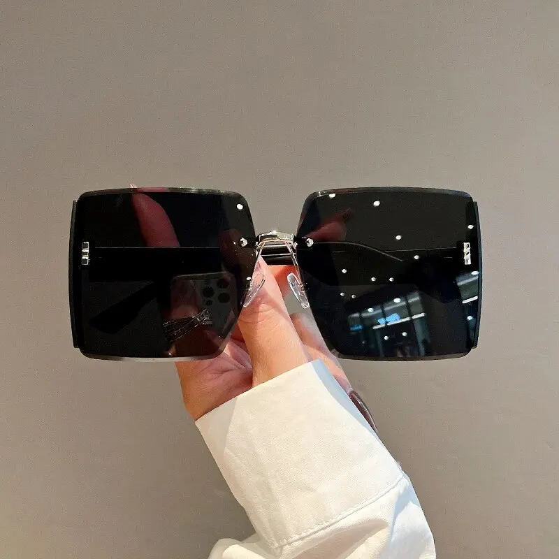 New Square Frameless Retro Sun - Vintage Fashion Enthusiasts 评论和价格